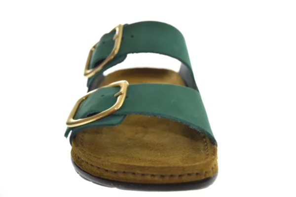 Rohde Rohde - 5879 60 Groene Dames Slippers Slides Voorgevormd voetbed