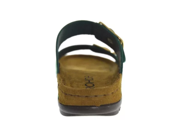 Rohde Rohde - 5879 60 Groene Dames Slippers Slides Voorgevormd voetbed