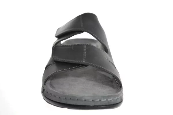 Rohde Rohde - 5914 82 Leren Heren Slippers Slides Voorgevormd Voetbed Grijs