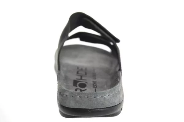 Rohde Rohde - 5914 82 Leren Heren Slippers Slides Voorgevormd Voetbed Grijs