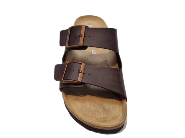 Rohde Rohde - 5920 72 Leren Heren Slippers Slides Voorgevormd Voetbed Bruin