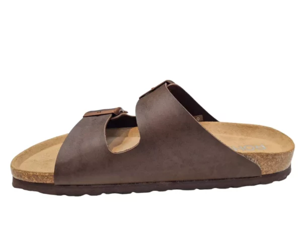 Rohde Rohde - 5920 72 Leren Heren Slippers Slides Voorgevormd Voetbed Bruin