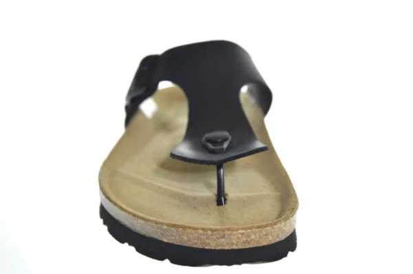 Rohde Rohde - 5928 90 Leren Heren Slippers Teenslippers Voorgevormd Voetbed Zwart