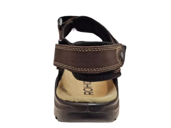 Rohde Rohde 5955 71 Bruine Heren Sandalen Met Klittenbandsluiting