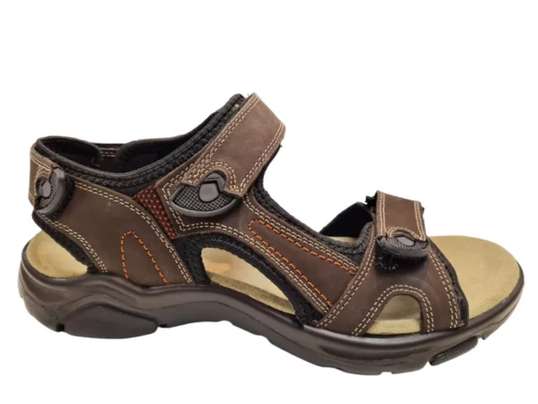 Rohde Rohde 5955 71 Bruine Heren Sandalen Met Klittenbandsluiting