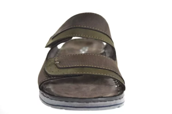 Rohde Rohde - 5984 61 Leren Heren Slippers Slides Voorgevormd Voetbed Groen