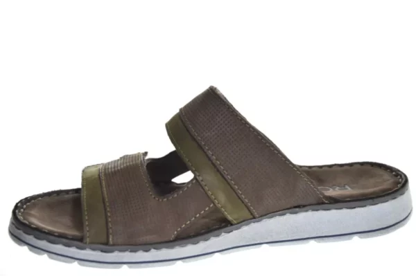 Rohde Rohde - 5984 61 Leren Heren Slippers Slides Voorgevormd Voetbed Groen