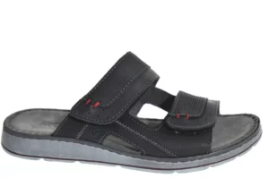 Rohde Rohde - 5984 82 Leren Heren Slippers Slides Voorgevormd Voetbed Grijs