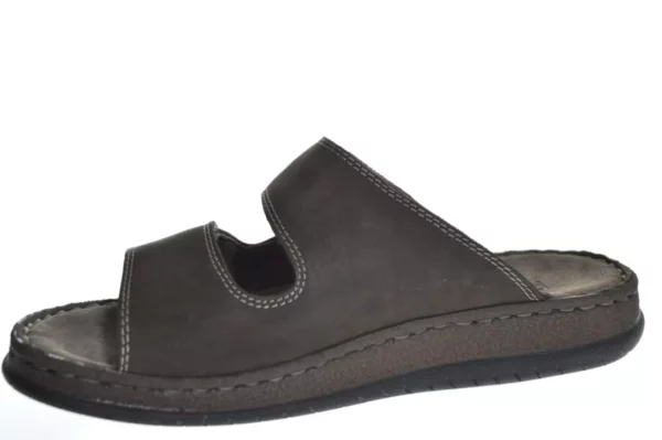 Rohde Rohde - 6240 72 Leren Heren Slippers Slides Voorgevormd Voetbed Bruin