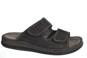 Rohde Rohde - 6240 72 Leren Heren Slippers Slides Voorgevormd Voetbed Bruin