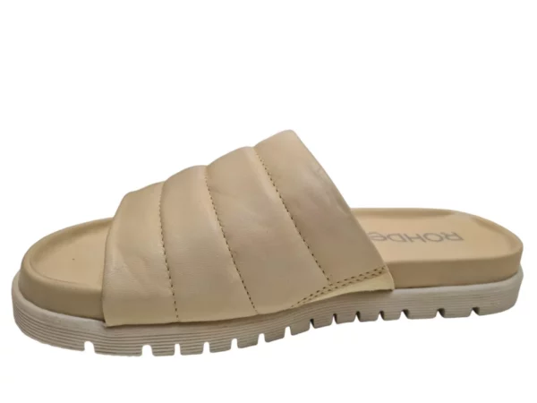 Rohde Rohde 6300 14 Beige Dames Slippers slides Voorgevormd Voetbed