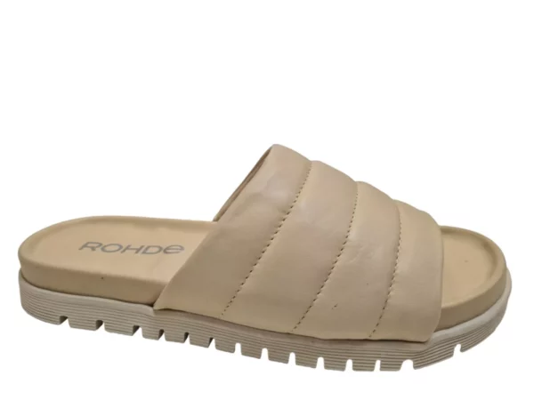 Rohde Rohde 6300 14 Beige Dames Slippers slides Voorgevormd Voetbed