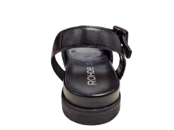 Rohde Rohde 6306 90 Zwarte Dames Sandalen Met Gespsluiting