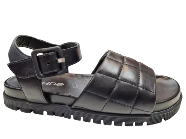 Rohde Rohde 6306 90 Zwarte Dames Sandalen Met Gespsluiting