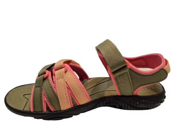 Teva Teva Tirra K burnt olive Meisjes Sandalen Met Klittenbandsluiting Waterbestendig Groen Met Zalmroze