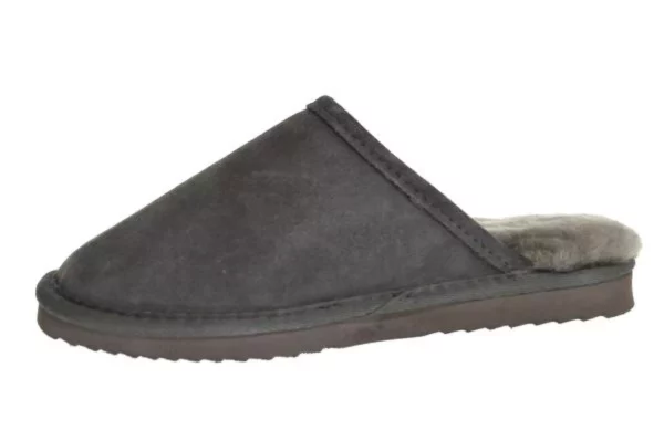 Warmbat Warmbat - Classic Grijze Open Heren Pantoffels