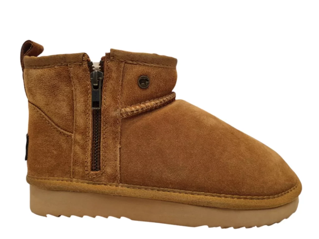 Warmbat Warmbat Durack Zipper Bruine Gesloten Dames Pantoffels