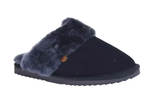 Warmbat Warmbat - Flurry Blauwe Open Dames Pantoffels
