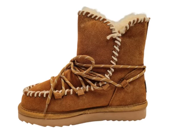Warmbat Warmbat Waturra Women Suede Lace Cognac Dames Pantoffels