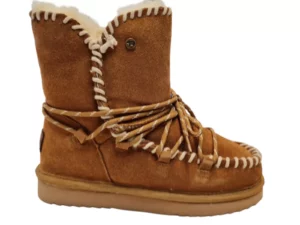 Warmbat Warmbat Waturra Women Suede Lace Cognac Dames Pantoffels