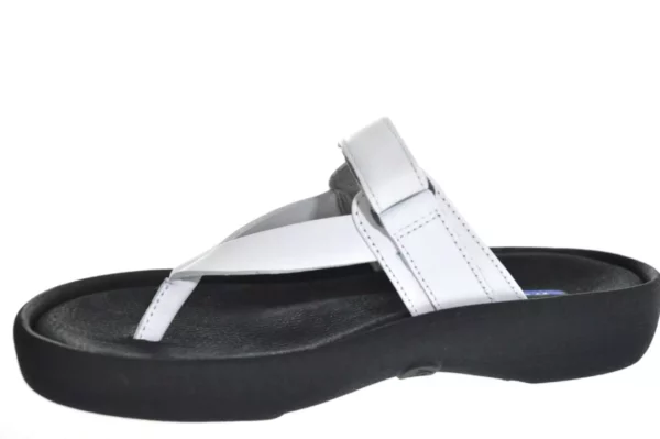 Wolky Wolky - 0082131 100 Witte Dames Teenslipper Met Klittenbandsluiting