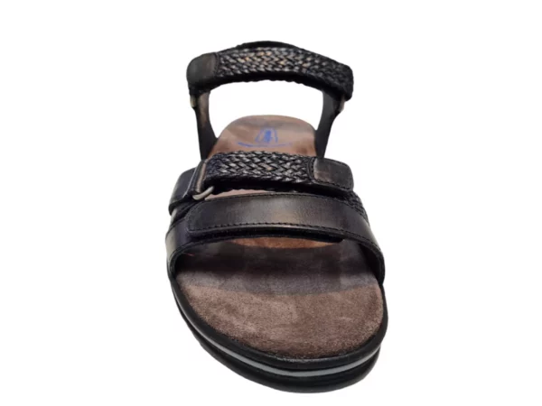 Wolky Wolky 0105631 000 Dames Sandalen Leer Klittenbandsluiting Zwart