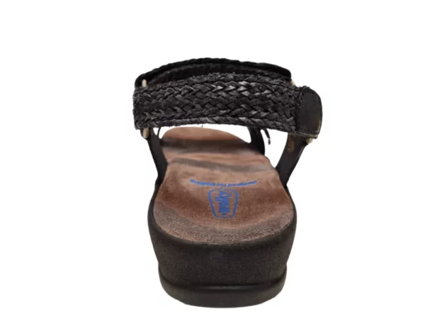 Wolky Wolky 0105631 000 Dames Sandalen Leer Klittenbandsluiting Zwart