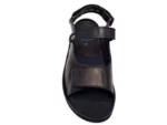 Wolky Wolky 0335020 000 Dames Sandalen Uitneembaar Voetbed Leer Klittenbandsluiting Zwart