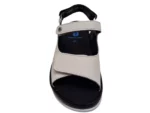 Wolky Wolky 0335020 100 Dames Sandalen Uitneembaar Voetbed Leer Klittenbandsluiting Wit