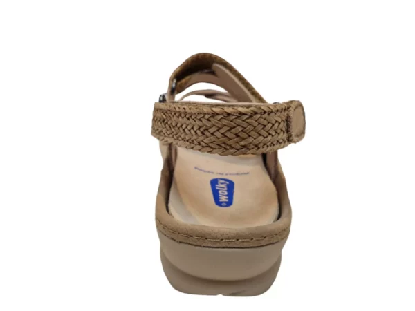 Wolky Wolky 0392511 125 Dames Sandalen Uitneembaar Voetbed Leer Klittenbandsluiting Beige