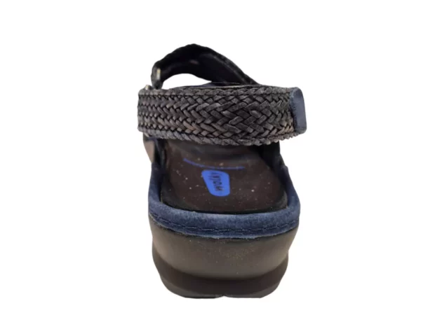 Wolky Wolky 0392511 821 Dames Sandalen Uitneembaar Voetbed Leer Klittenbandsluiting Blauw