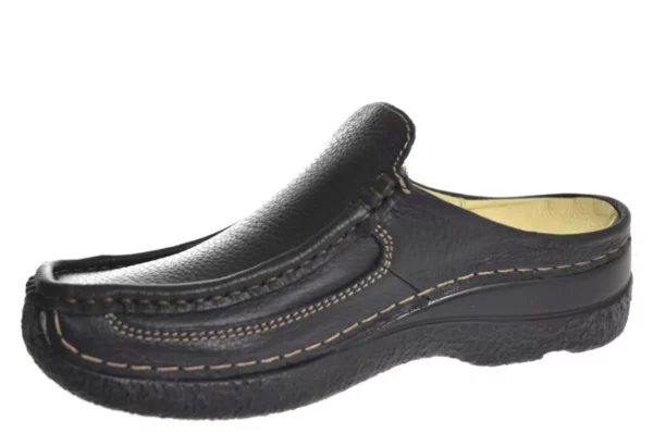 Wolky Wolky - 0620270 000 Leren Dames Muilen Instapmodel Zwart