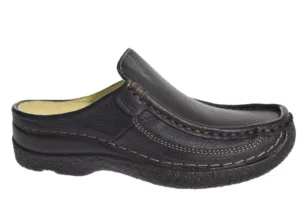 Wolky Wolky - 0620270 000 Leren Dames Muilen Instapmodel Zwart