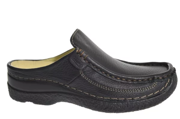 Wolky Wolky - 0620270 000 Leren Dames Muilen Instapmodel Zwart