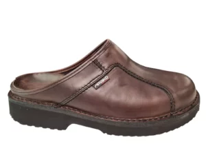 Amako Amako 575 Bruin Bruine Leren Heren Muilen Slippers Breed Model