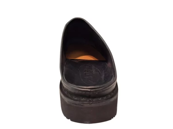 Amako Amako 575 Zwart Zwarte Leren Heren Muilen Slippers Breed Model