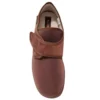 Fischer Fischer Dames en Heren Bruine Klittenband Pantoffel Met Stretch Diabetisch