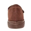 Fischer Fischer Dames en Heren Bruine Klittenband Pantoffel Met Stretch Diabetisch