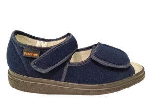 Fischer Fischer Heren En Dames Blauwe Verbandpantoffel Open Teen