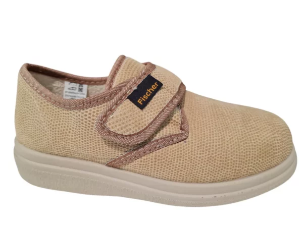 Fischer Fischer Beige Dames Verbandpantoffel