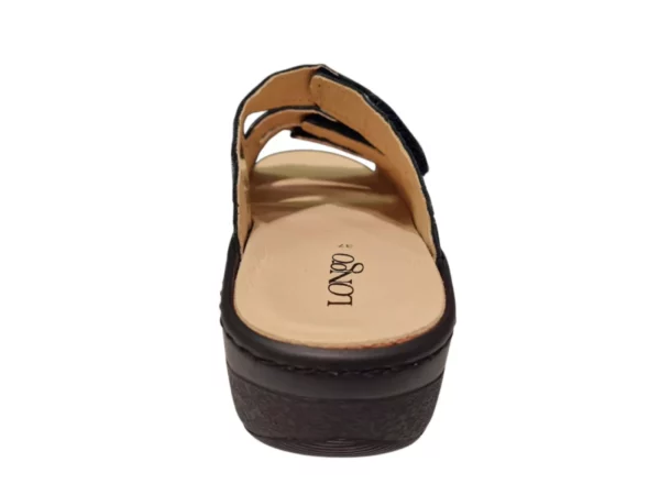 Longo Longo Blauwe Dames Slippers Lak