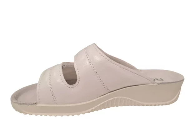 Rohde Rohde Witte Leren Dames Slippers
