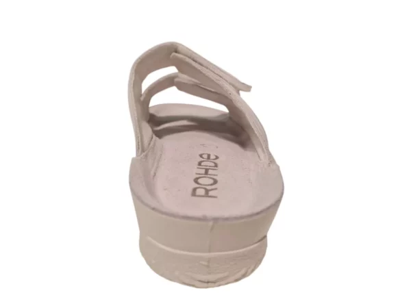 Rohde Rohde Witte Leren Dames Slippers