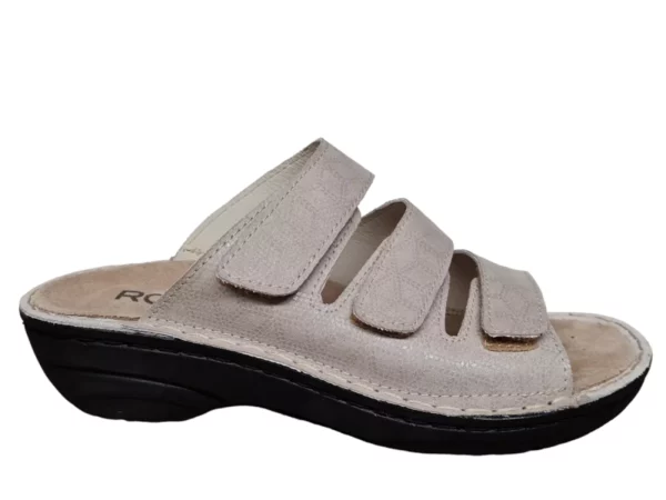 Rohde Rohde Grijze Dames Slippers Open Hiel