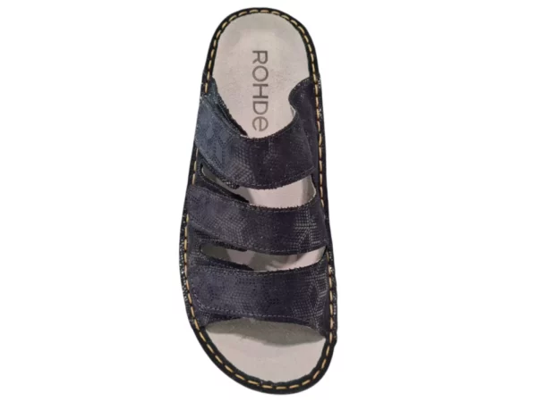 Rohde Rohde Blauwe Dames Slippers Klittenband