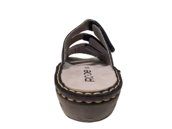 Rohde Rohde Blauwe Dames Slippers Klittenband
