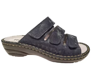 Rohde Rohde Blauwe Dames Slippers Klittenband