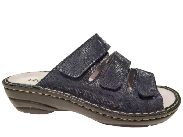 Rohde Rohde Blauwe Dames Slippers Klittenband