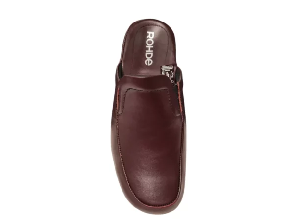 Rohde Rohde - 6607 48 Bruine Leren Heren Pantoffels Instap Pantoffels