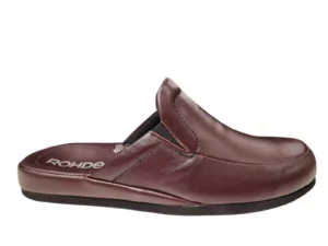 Rohde Rohde - 6607 48 Bruine Leren Heren Pantoffels Instap Pantoffels
